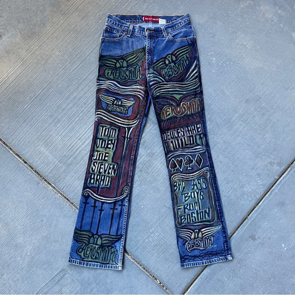 Levi’s 517 Hand-Painted Aerosmith Denim 🎨